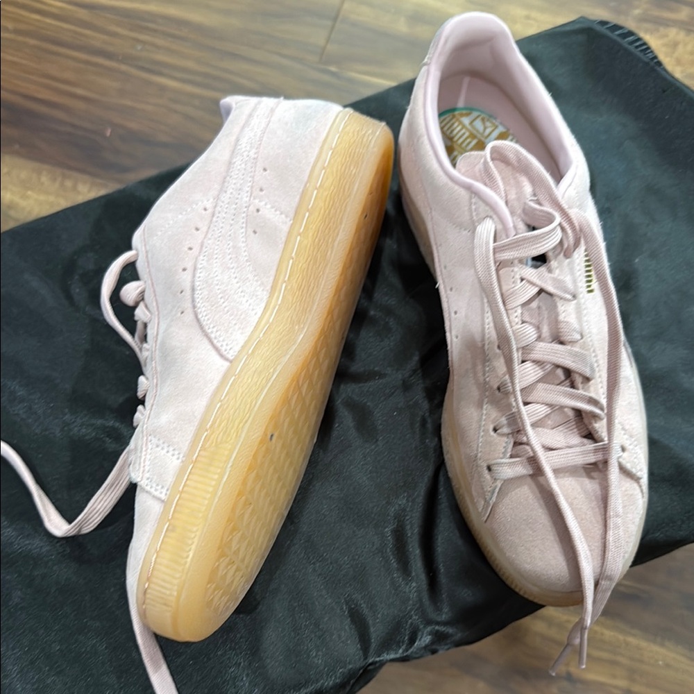 Women's Pink Suede Sneakers